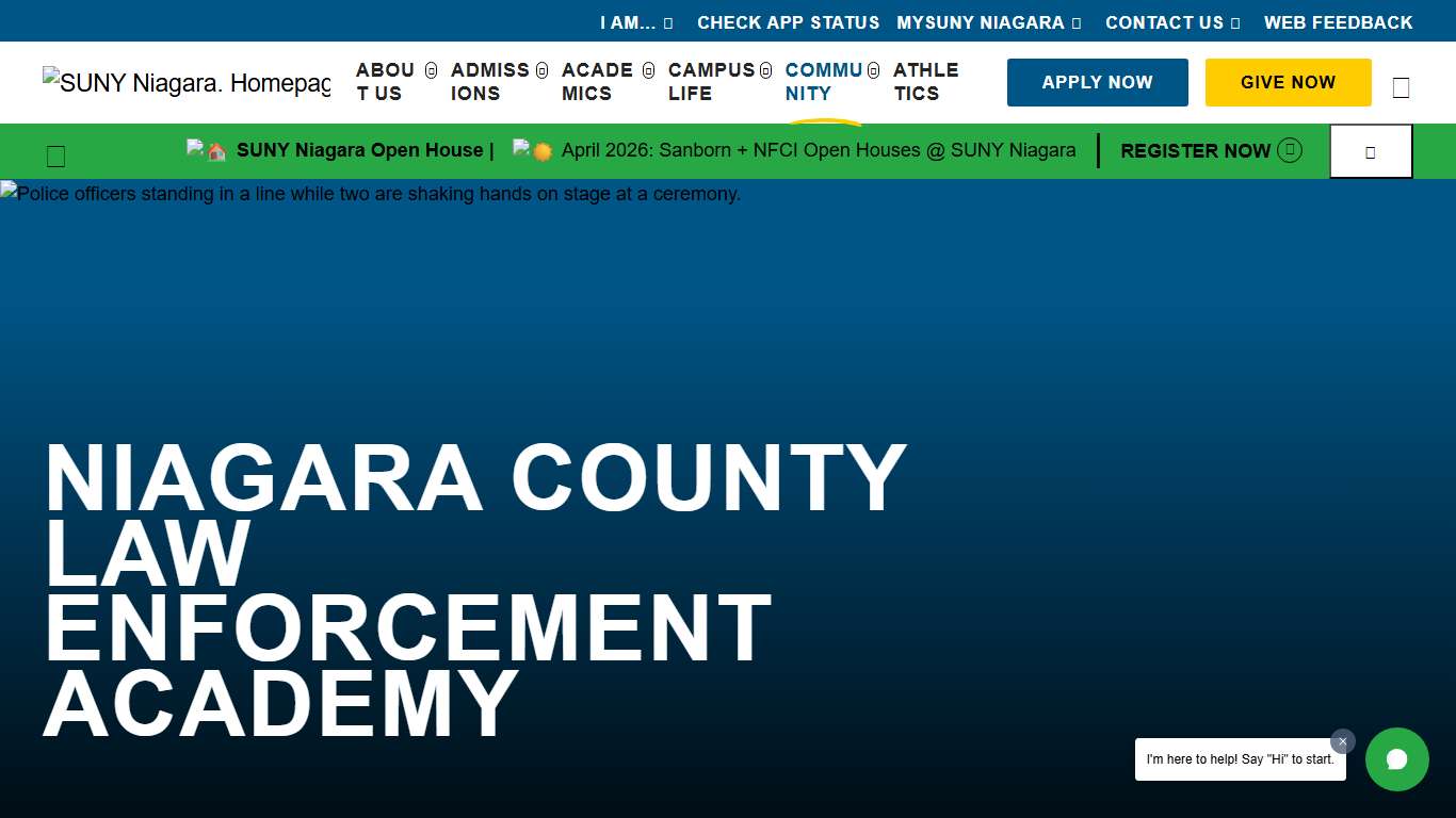 Niagara County Law Enforcement Academy SUNY Niagara