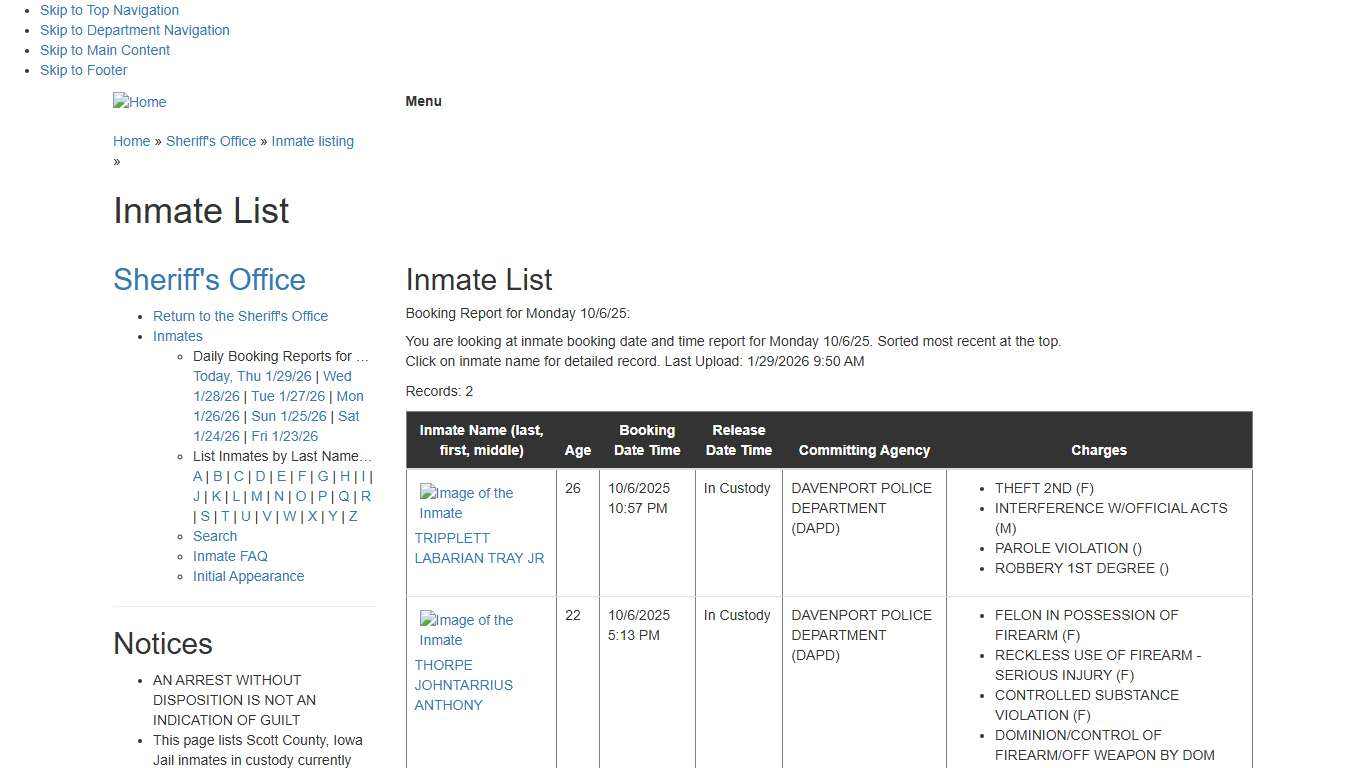 Inmate List